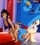 Aladdin gay porn is waiting for you! The Genie and Sultan are the hottest cock suckers you have ever seen!