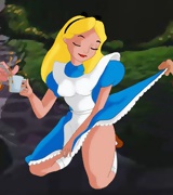 See the dirty tea party and the kinkiest adventures of Alice in Wonderland.