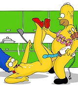 Homer and Marge are being very inventive using mixer for fucking, Kimmy and other sexy toon  stars posing naked.