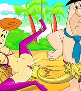 Fred Flintstone fucks his wife