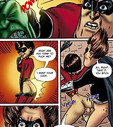 Elastigirl fucking with Syndrome comics