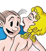 Blondie is all over Dagwood's cock