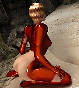 Sexy babes in latex suits eager to have sex. A mutated strong women wants to be fucked hard.