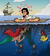 Famous Disney toons having nice time: prince gets blow job from the Mermaid. Some slut is fucked in the ass.