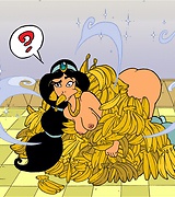 Hot princess Jasmine covered with cum