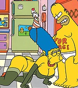 Homer Simpson gives his wife cock for her birthday