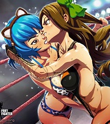 Yuri anime hot catfights and sex
