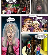 Comics with interracial sex - black African meat in white pussies.